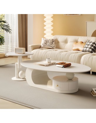 Oval luxury minimalist living room table