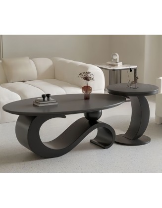 Luxury-modern oval-shaped table for the living room