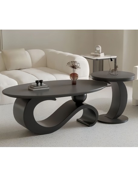 Luxury-modern oval-shaped table for the living room