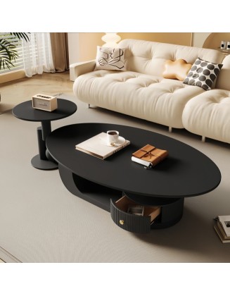 Oval luxury minimalist living room table
