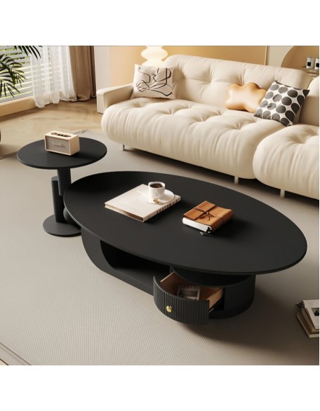 Oval luxury minimalist living room table