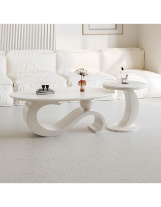 Luxury-modern oval-shaped table for the living room