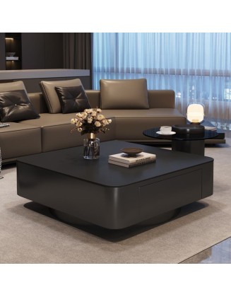 Luxury-lite square modern minimalist living room table