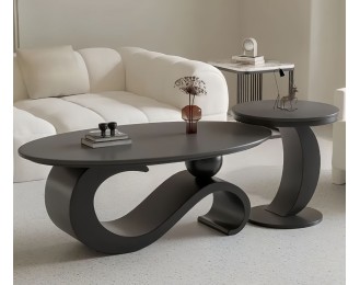 Luxury-modern oval-shaped table for the living room