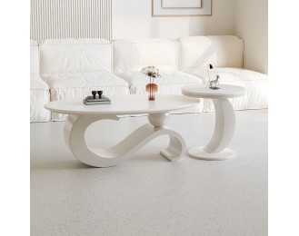 Luxury-modern oval-shaped table for the living room